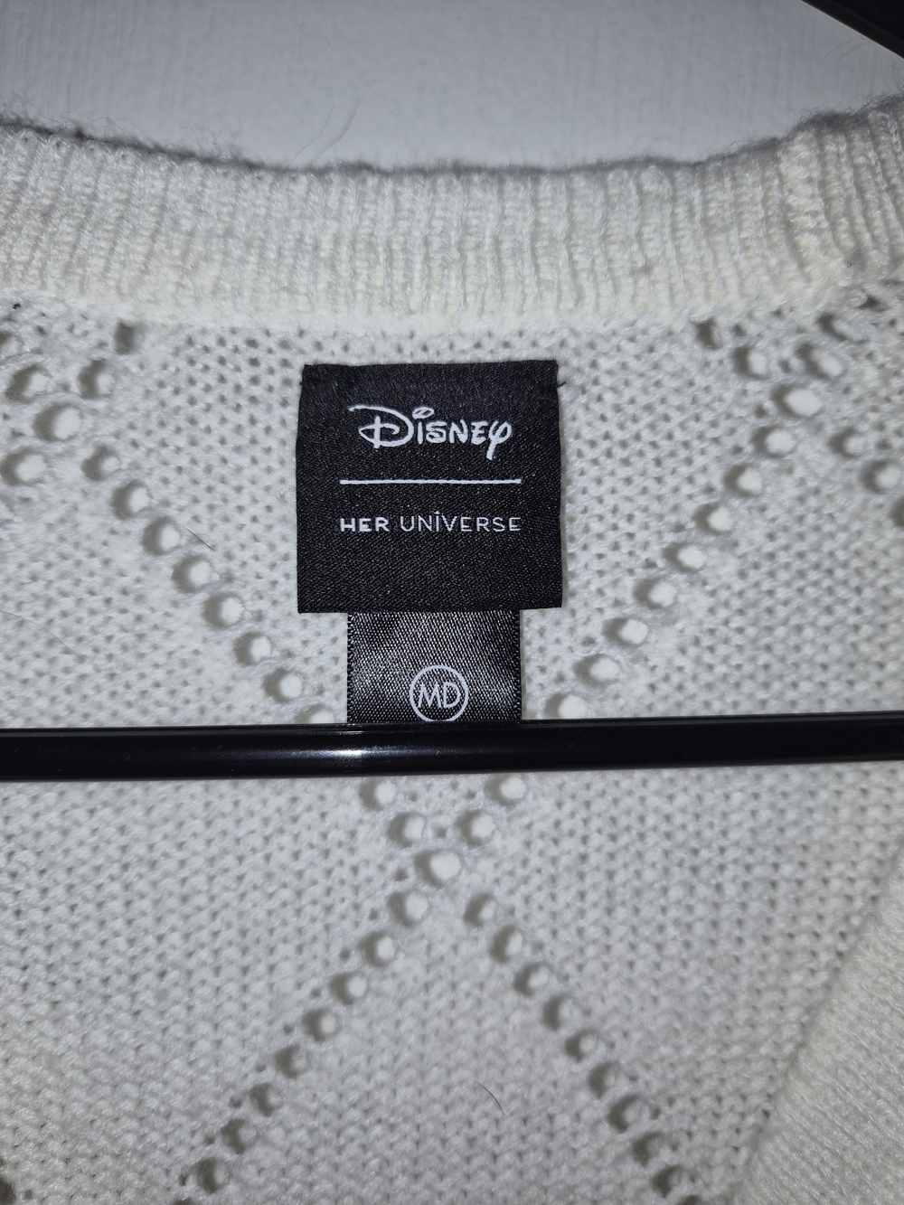 Her Universe Disney Cream Cardigan with Red Cherry & Black Mickey Embroidery - Picture 3 of 4